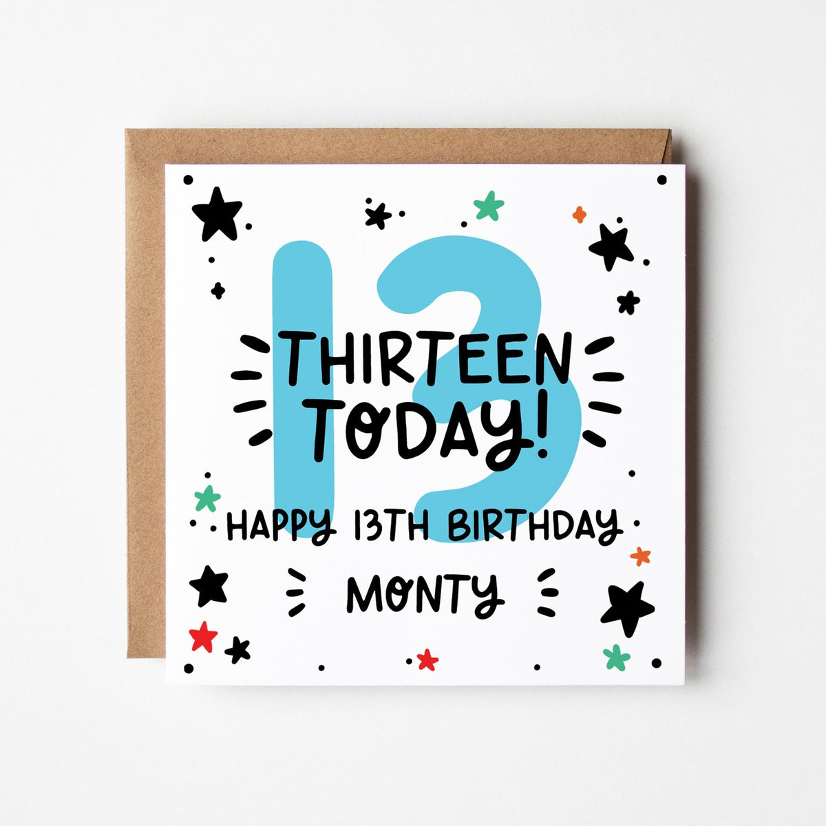Personalised 11th, 12th, 13th, 14th, 15th Birthday Card