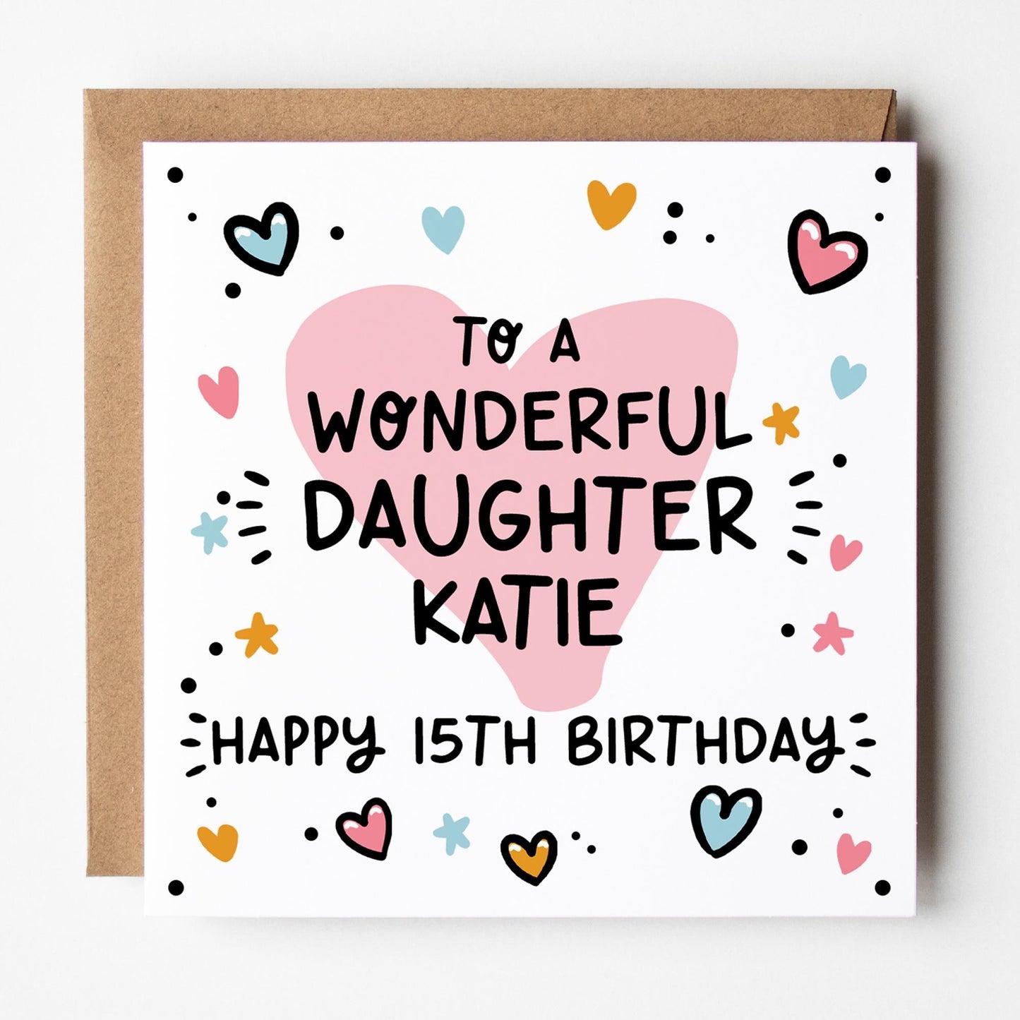 Daughter Birthday Card • Birthday Number Card for Daughter • Birthday Card For Daughter • Birthday Card for Girls • Teenage Daughter Card