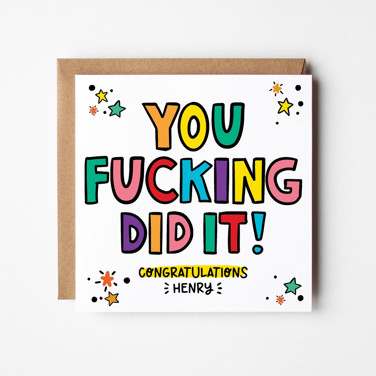 Congratulations Card • Personalised Rude Funny Congratulations Card • You Fucking Did it • You Smashed It Card •