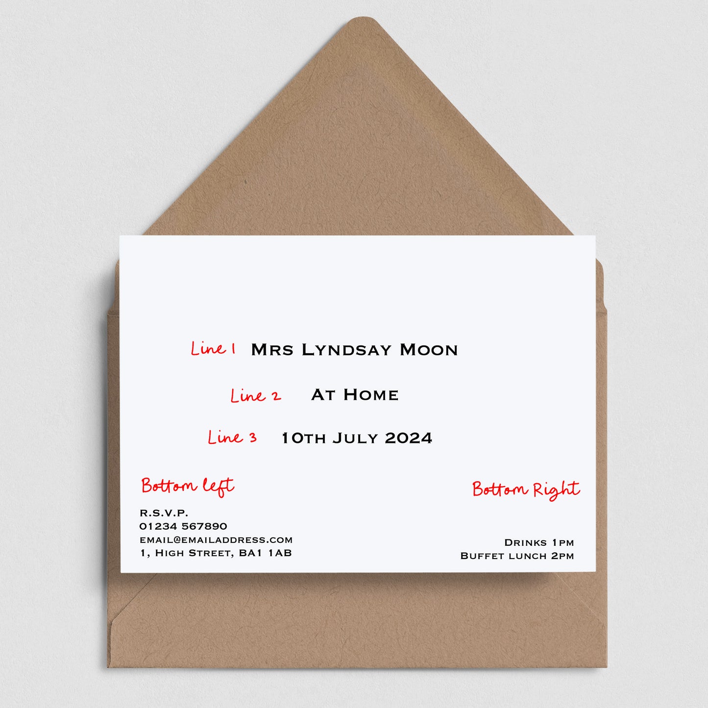 Modern At Home Invitations - At Home Cards Printed to Order