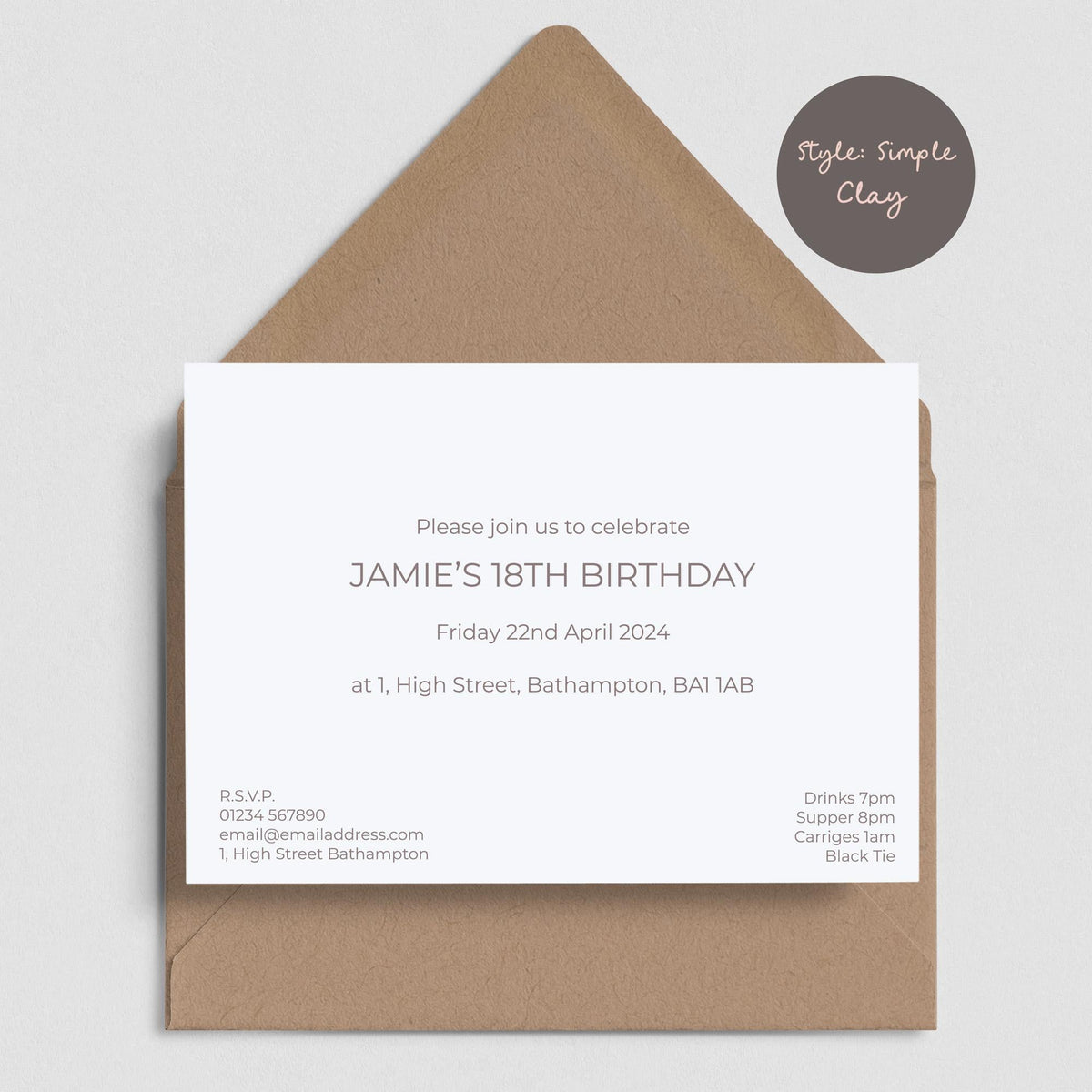 Printed Formal Invitations