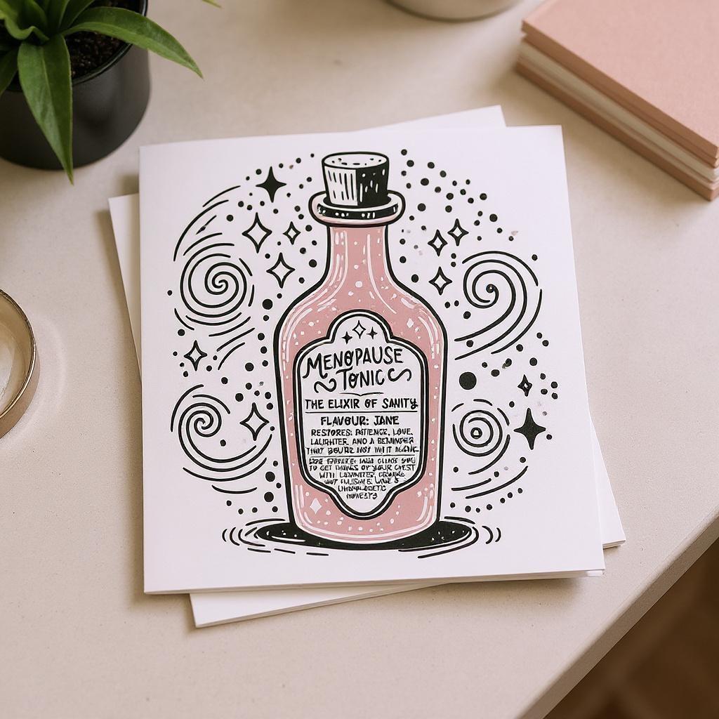 Funny Menopause Card • Support/Thank you Card for Her • Going Through The Change Card • Thank You For Your Support • Menopause Tonic Card