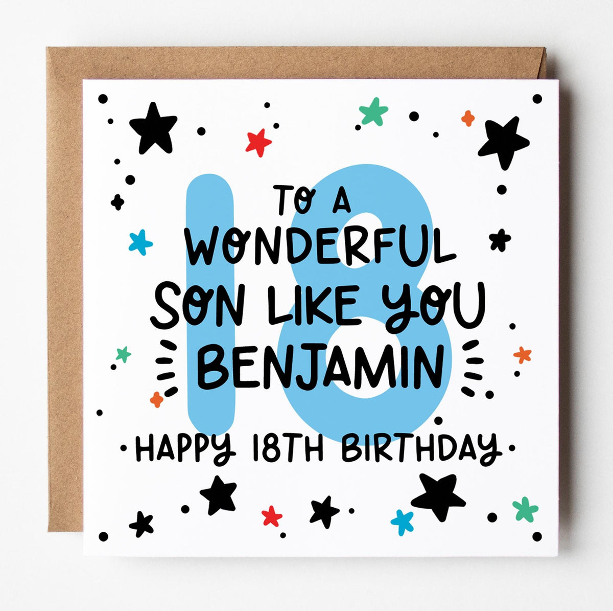 Son 18th Birthday Card • Personalised 18th Birthday Card For Son • Son Birthday Card •  18 Son