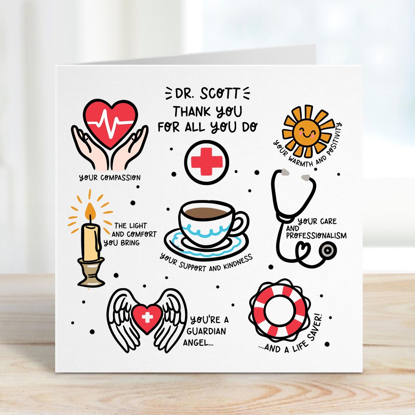 Thank You Carer Card: Nurse, Doctor, Midwife