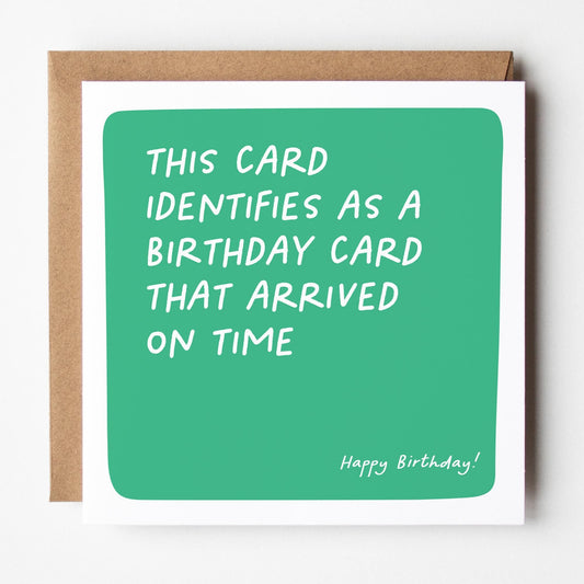 Funny Belated Birthday Card