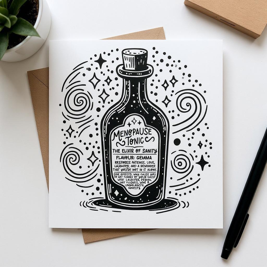 Funny Menopause Card • Support/Thank you Card for Her • Going Through The Change Card • Thank You For Your Support • Menopause Tonic Card