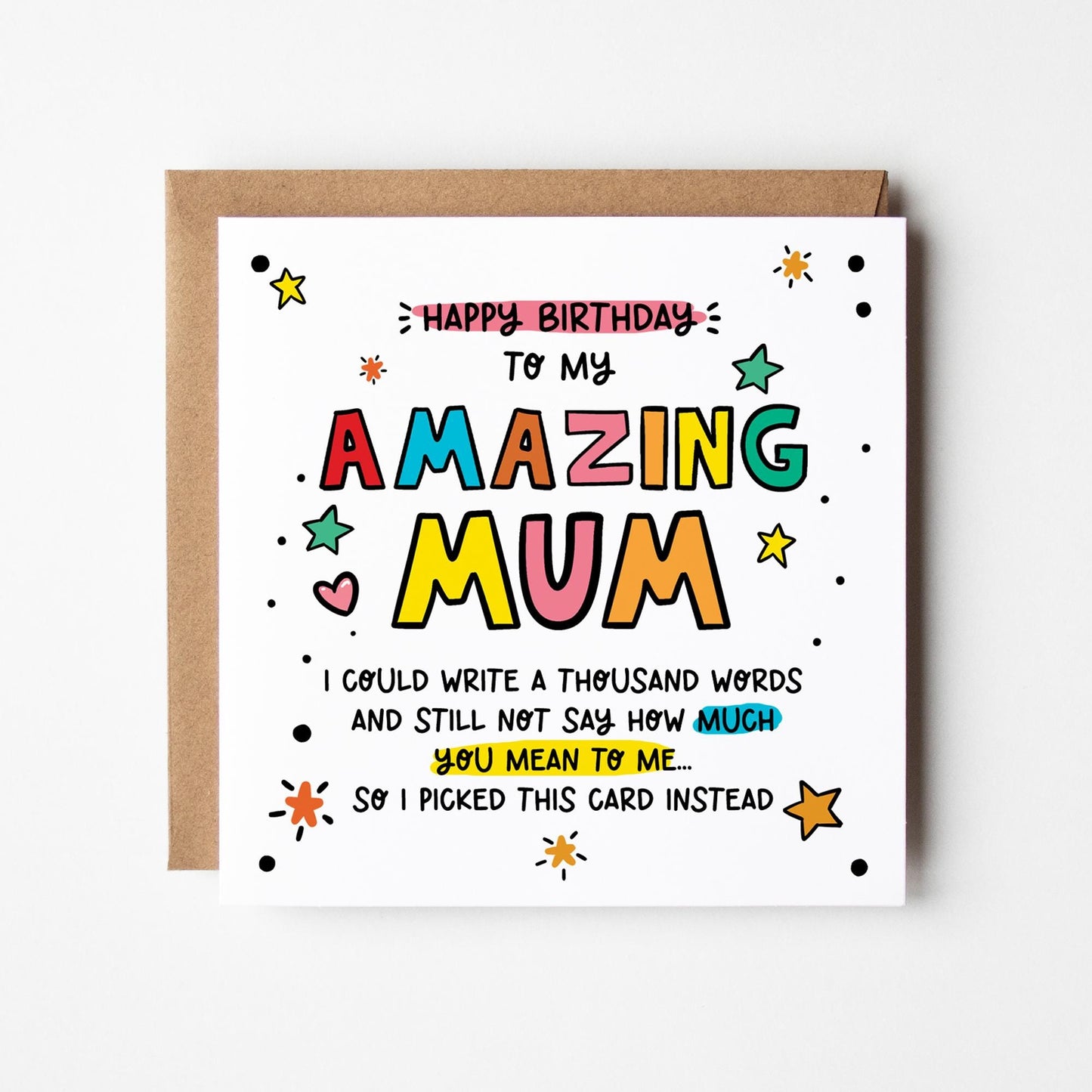 Amazing Mum Birthday Card • Mum Birthday Card • Heartfelt Birthday Card For Mum • Birthday Card for Mum