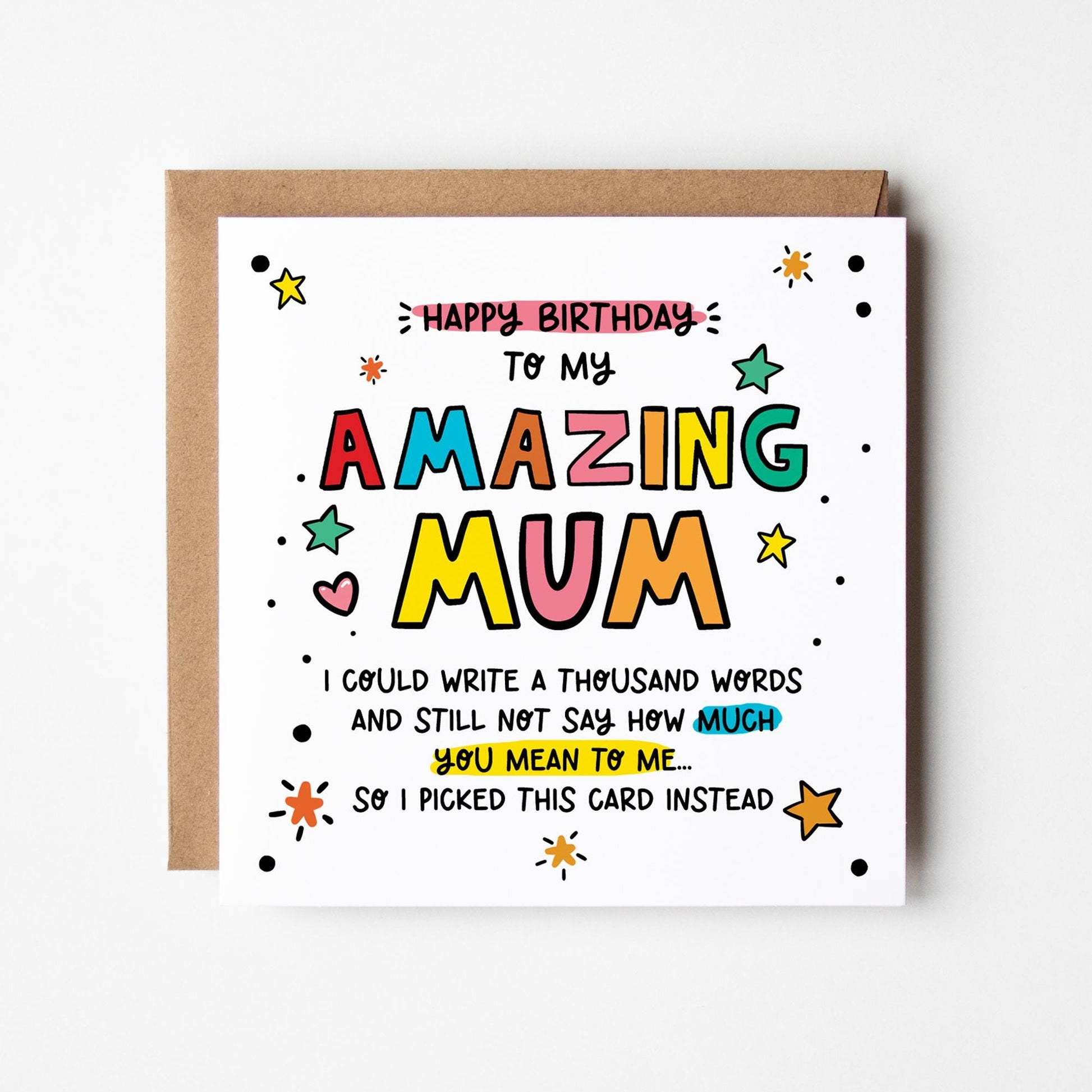 Amazing Mum Birthday Card • Mum Birthday Card • Heartfelt Birthday Card For Mum • Birthday Card for Mum
