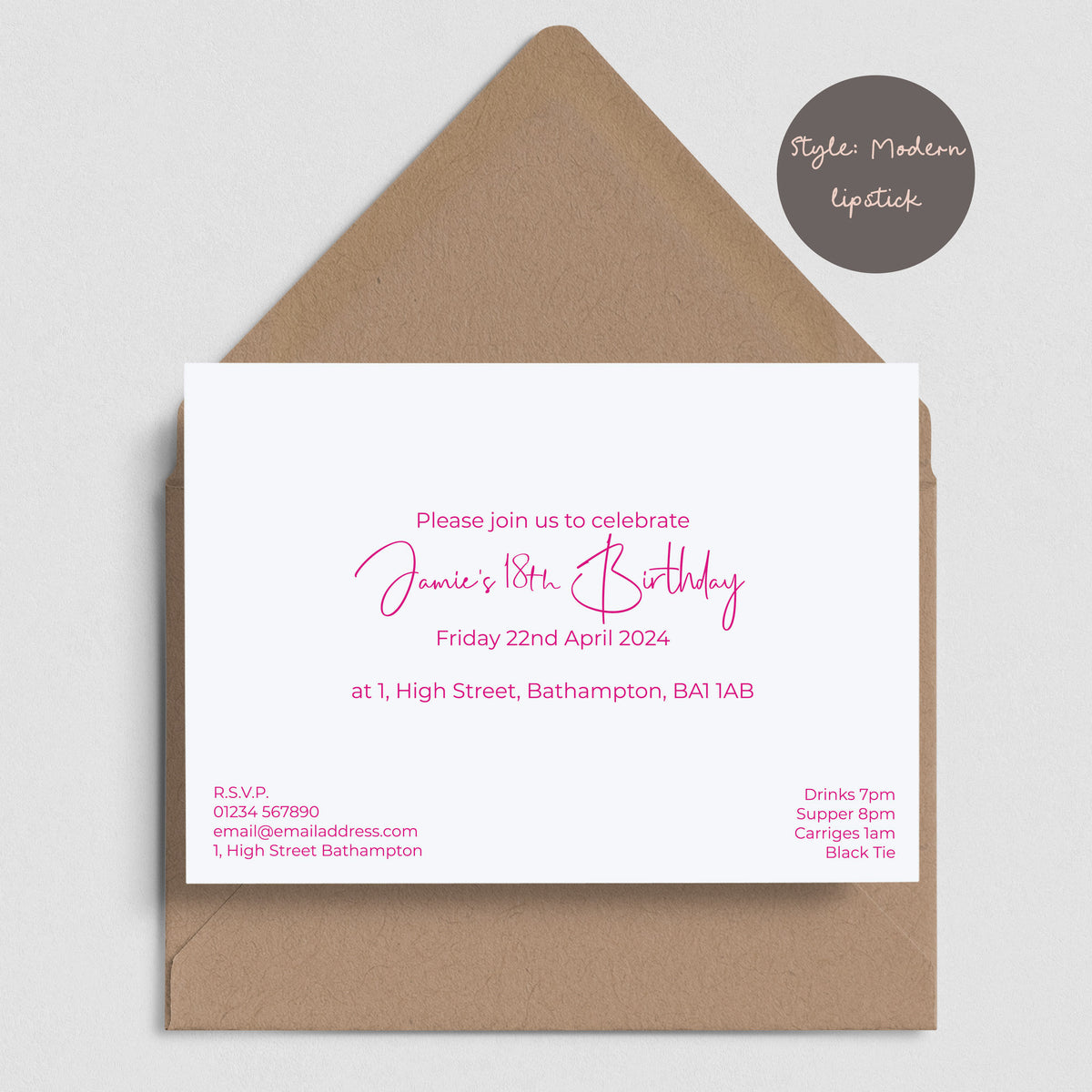 Printed Formal Invitations
