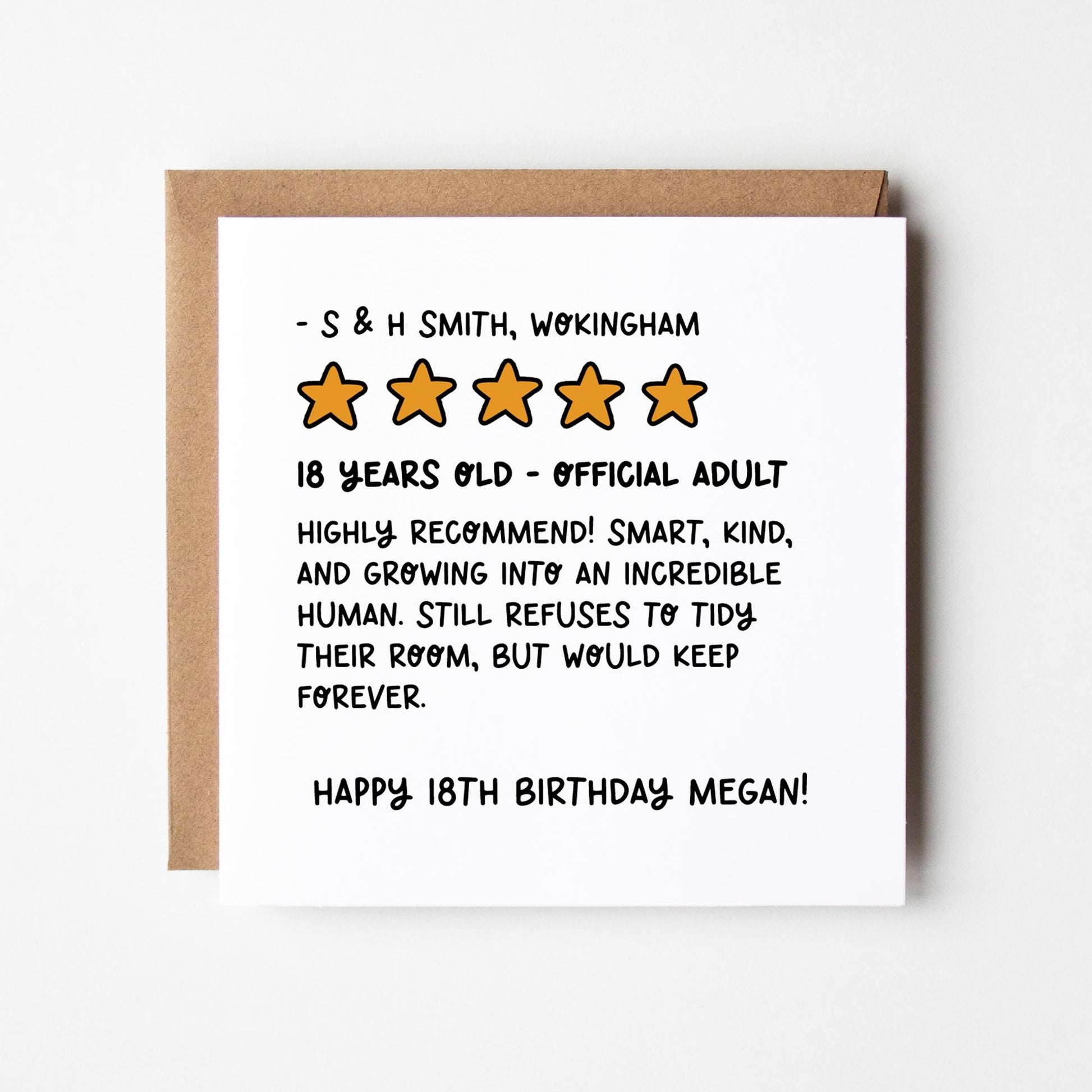 18th Birthday Card • Review Card Personalised 18th Card • 18th Card Son • 18th Card Daughter • 18th Birthday for Him • 18th Birthday for Her