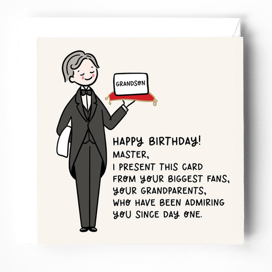 Grandson Birthday Card: with White Envelope