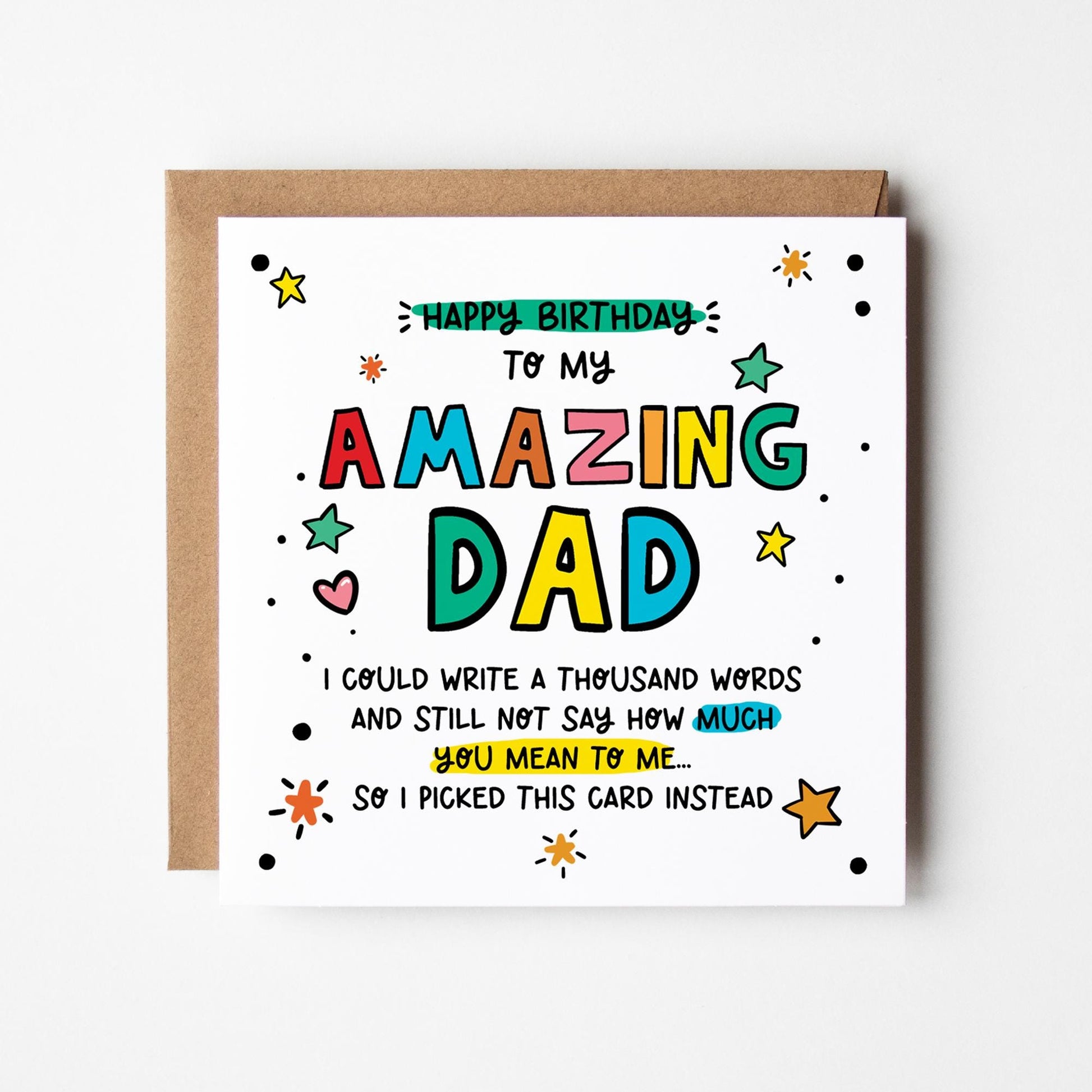 Amazing Dad Birthday Card • Dad Birthday Card • Heartfelt Birthday Card For Dad • Card for Dad