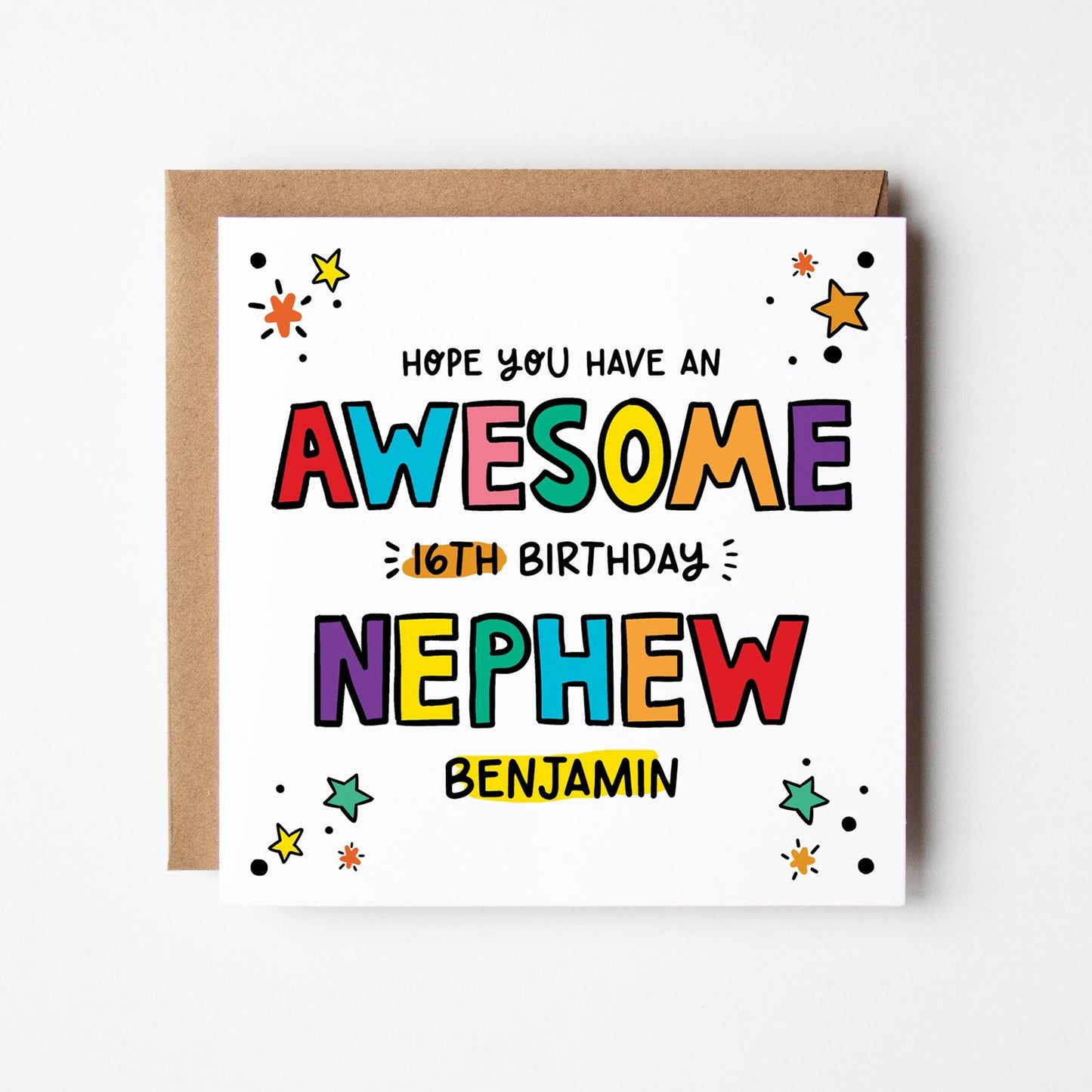 Awesome Nephew Birthday Card • Birthday Number Card for Nephew • Birthday Card For Nephew • Birthday Card •