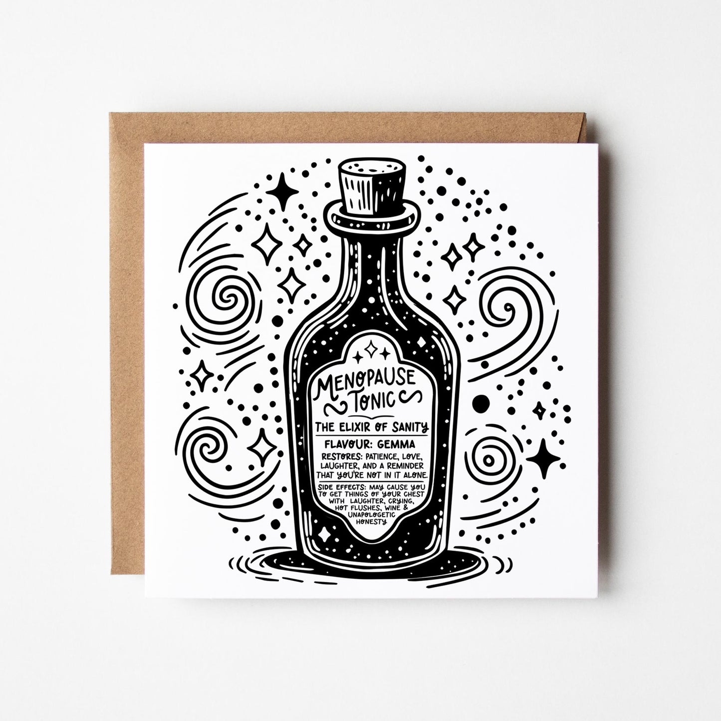 Funny Menopause Card • Support/Thank you Card for Her • Going Through The Change Card • Thank You For Your Support • Menopause Tonic Card