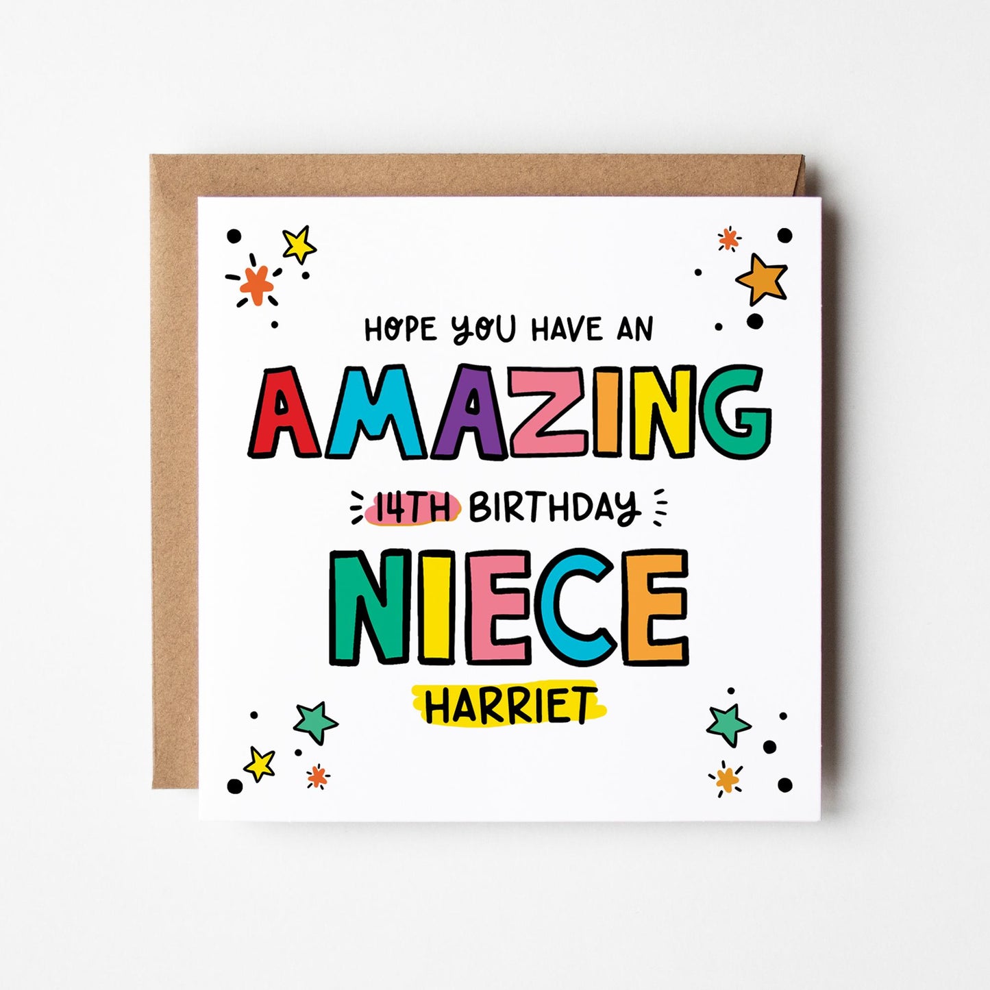 Amazing Niece Birthday Card • Birthday Number Card for Niece • Birthday Card For Niece • Birthday Card •