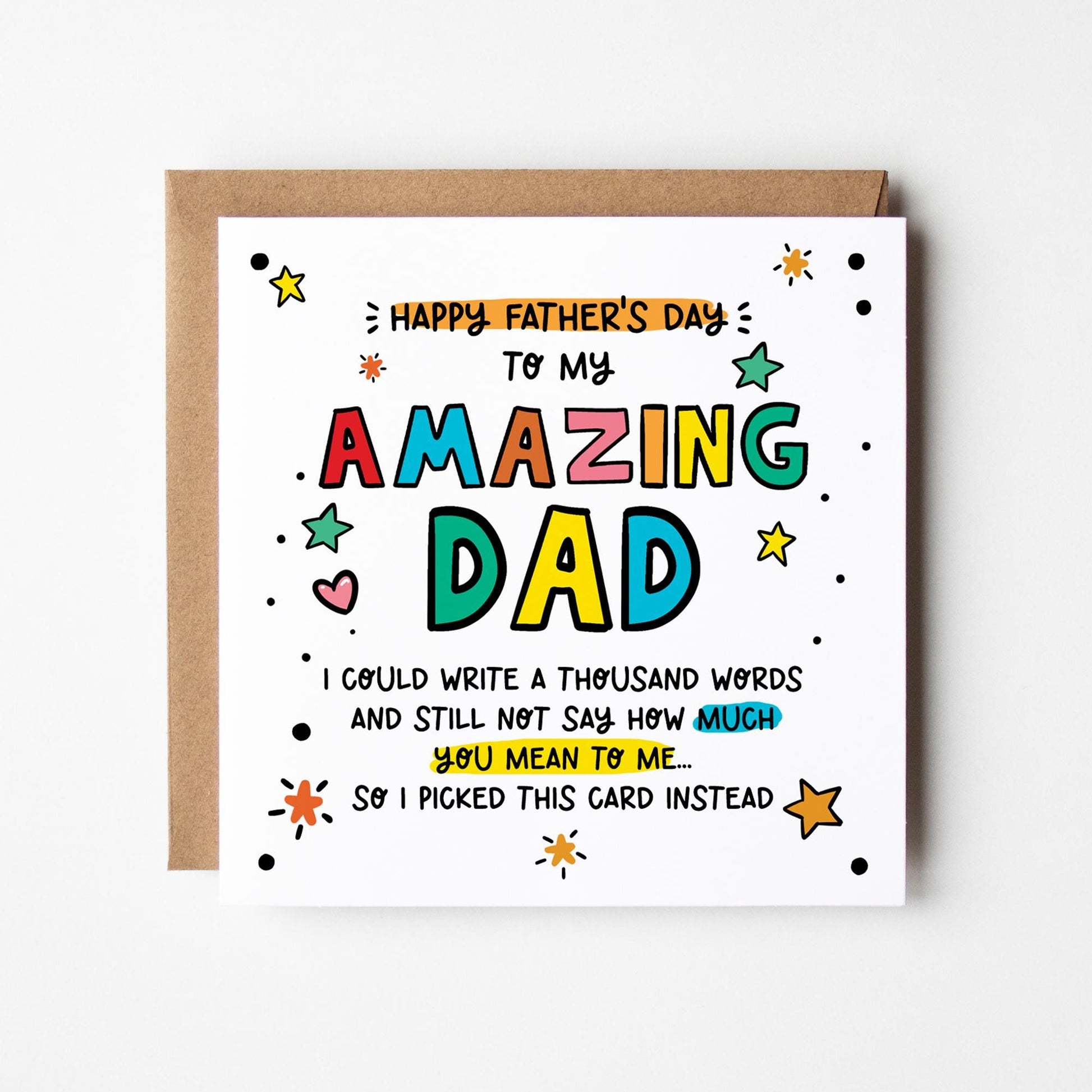Amazing Dad Father's Day Card • Dad Card for Father's Day • Heartfelt Father's Day Card For Dad •