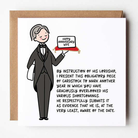 funny anniversary card for wife