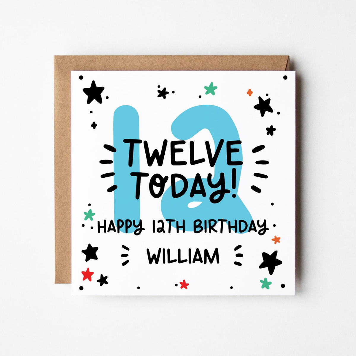 Personalised 11th, 12th, 13th, 14th, 15th Birthday Card