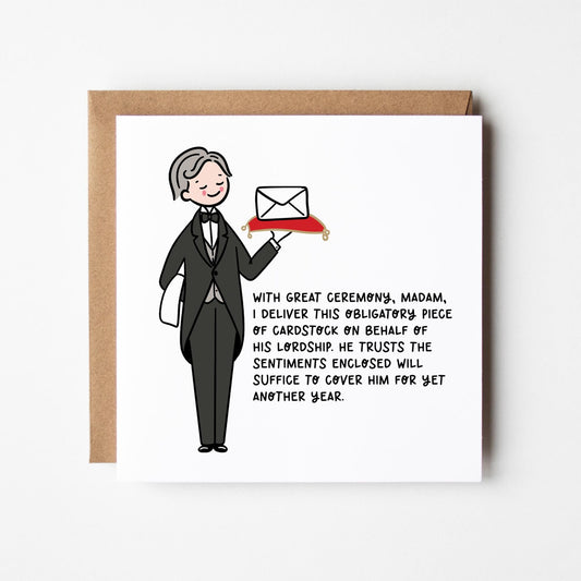 Funny Birthday Card For Wife: Butler Delivery, Kraft Envelope