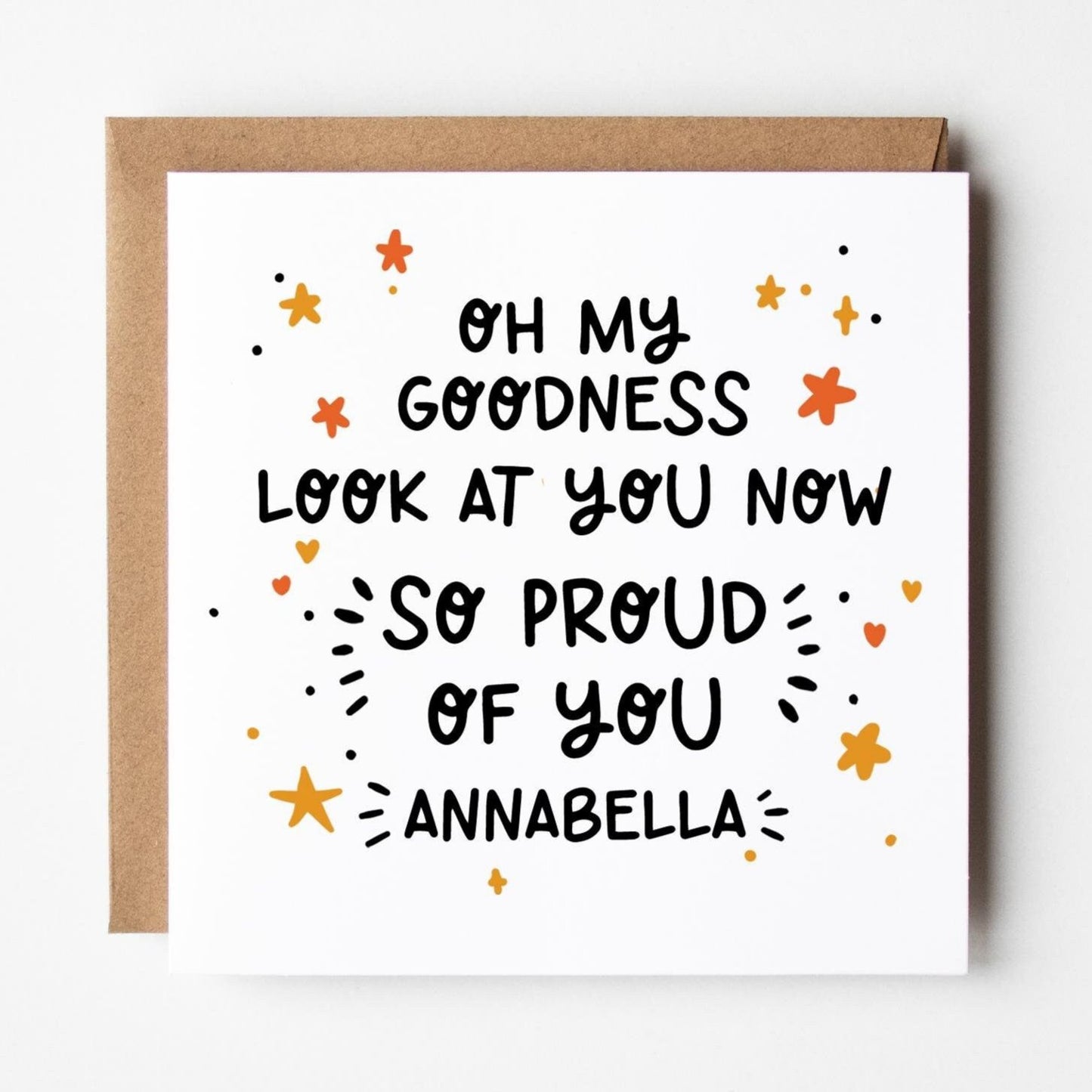 So Proud Of You Card • Personalised Proud Parent Card • Well Done Achievement Card •