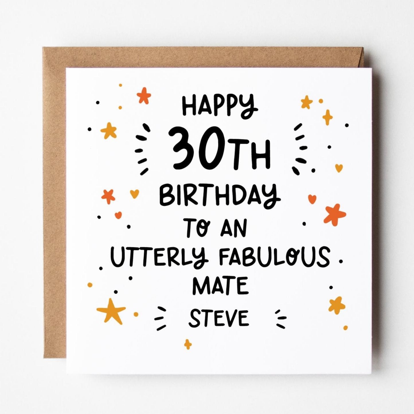 Utterly Fabulous 30th Birthday Card • Personalised 30th Birthday Card • Personalised Birthday Card 30th Birthday •