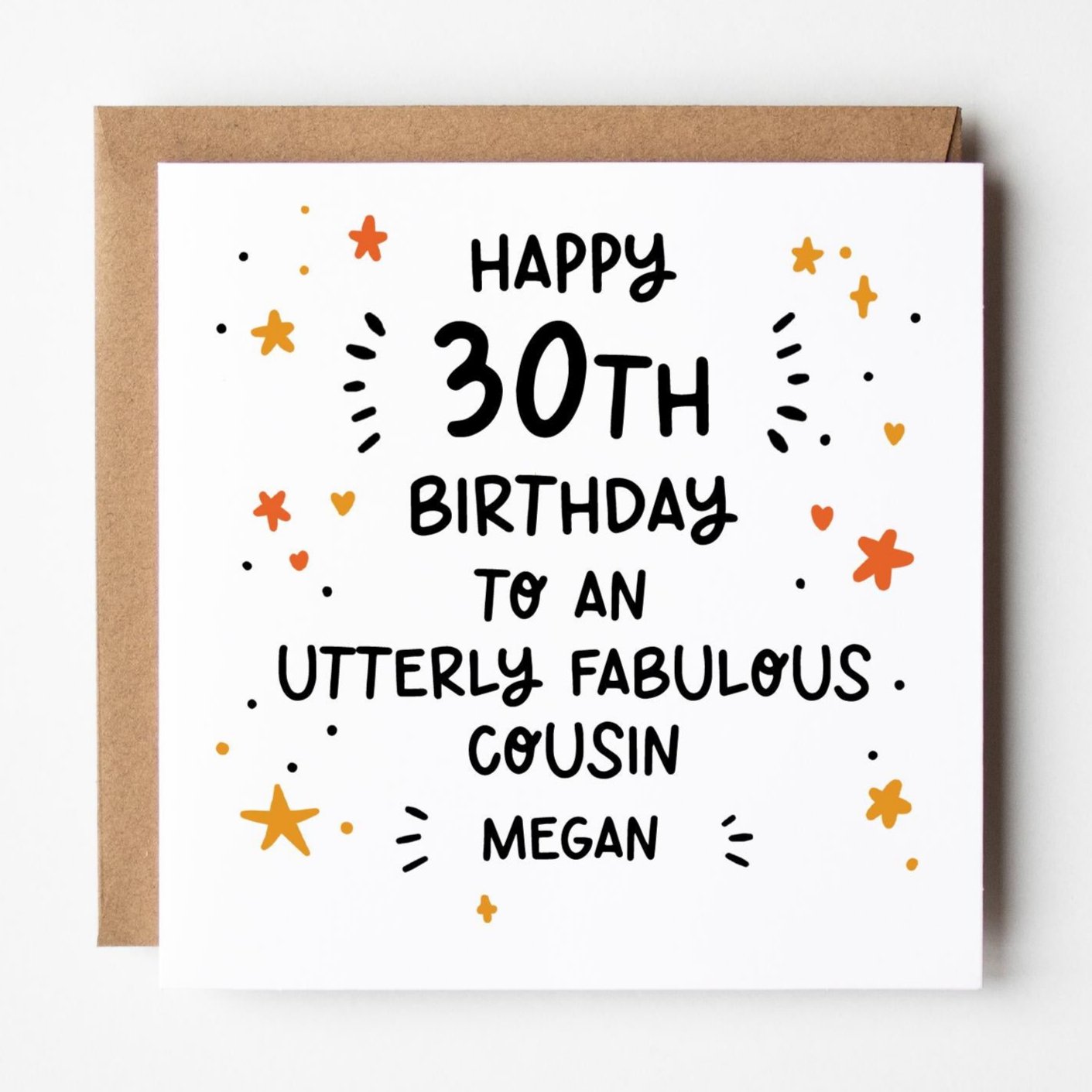 Utterly Fabulous cousin 30th Birthday Card • Personalised 30th Birthday Card • Personalised Birthday Card 30th Birthday •