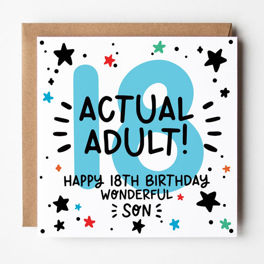 son's 18th birthday card