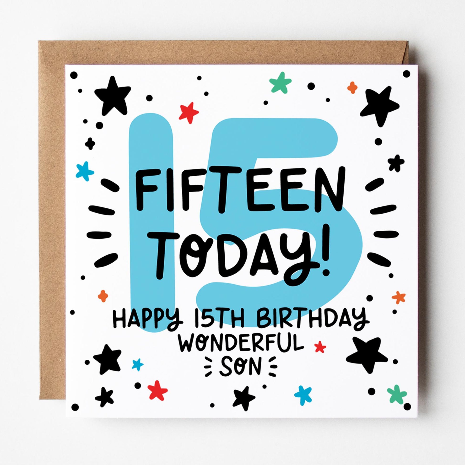 15th birthday card for son
