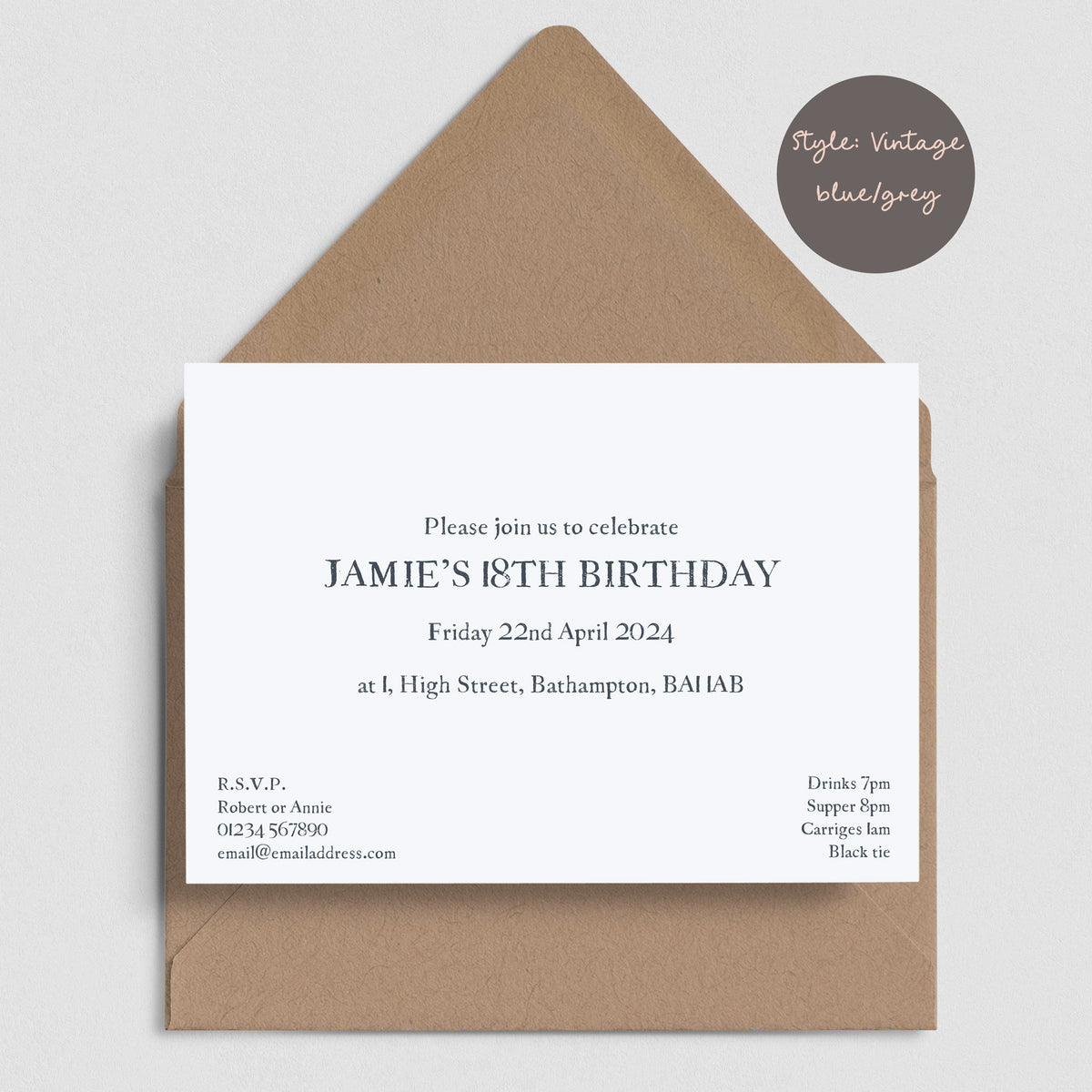 Printed Formal Invitations