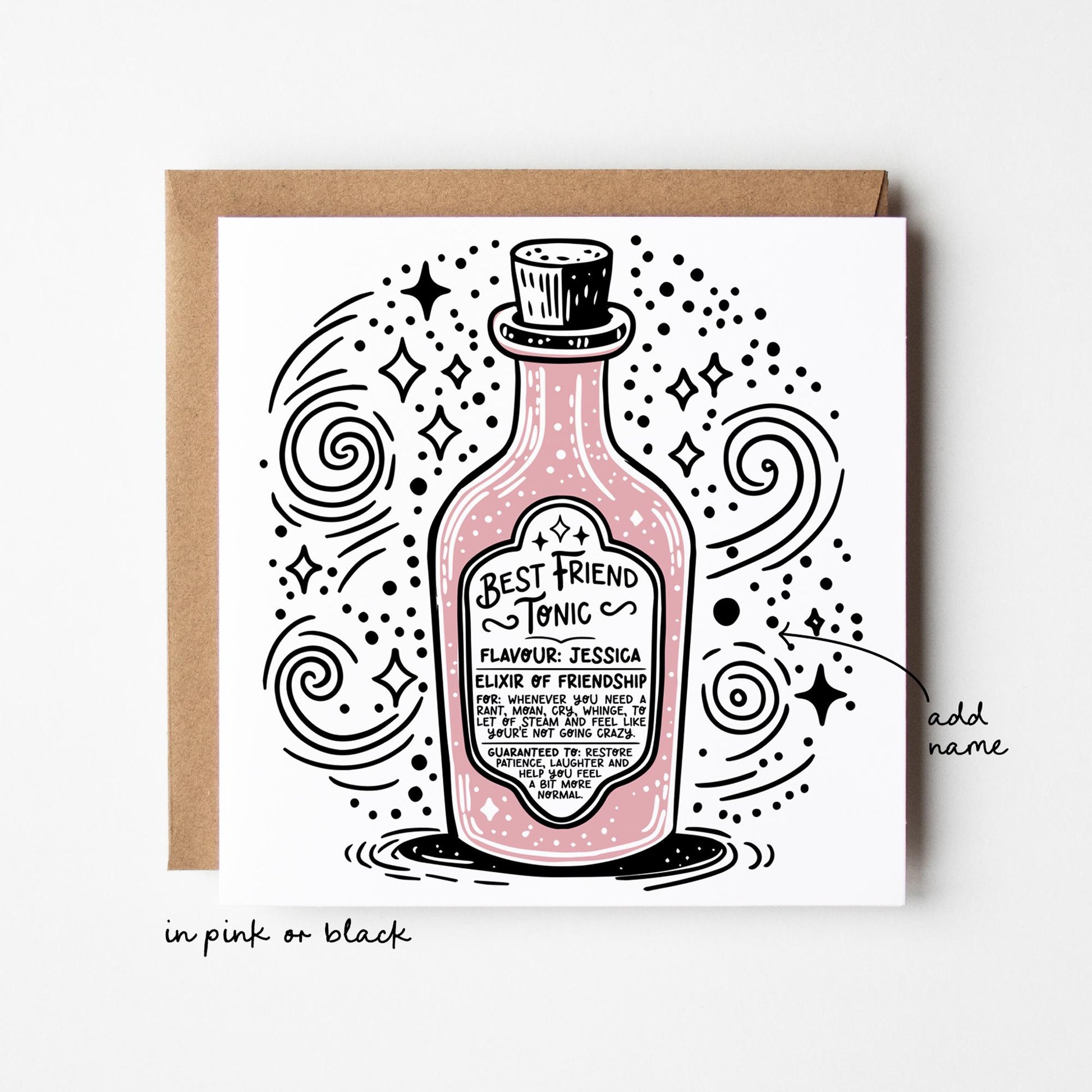 Best Friend Card • Best Friend Birthday Card • Best Friend Thank you Card • Best Friend Tonic