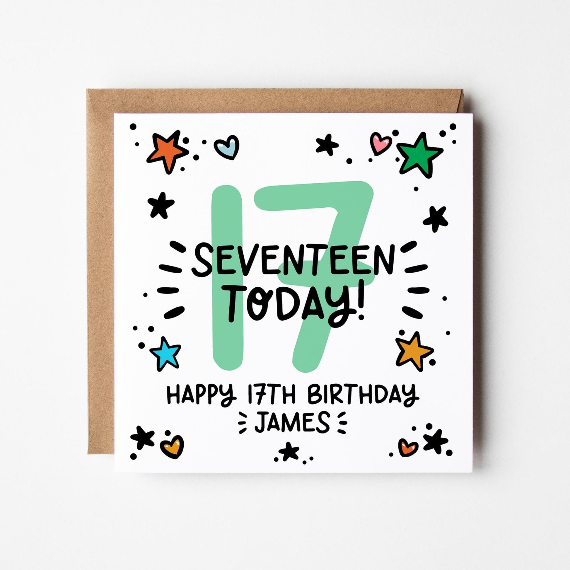 17th birthday card