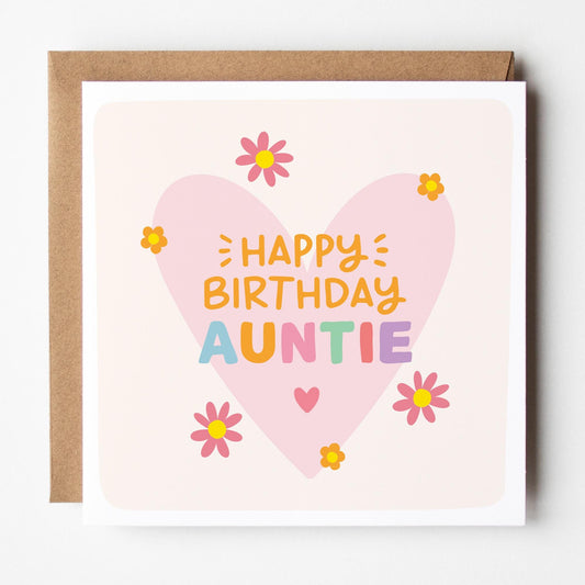 Happy Birthday Card for Auntie, Aunt, Great Auntie and Great Aunt