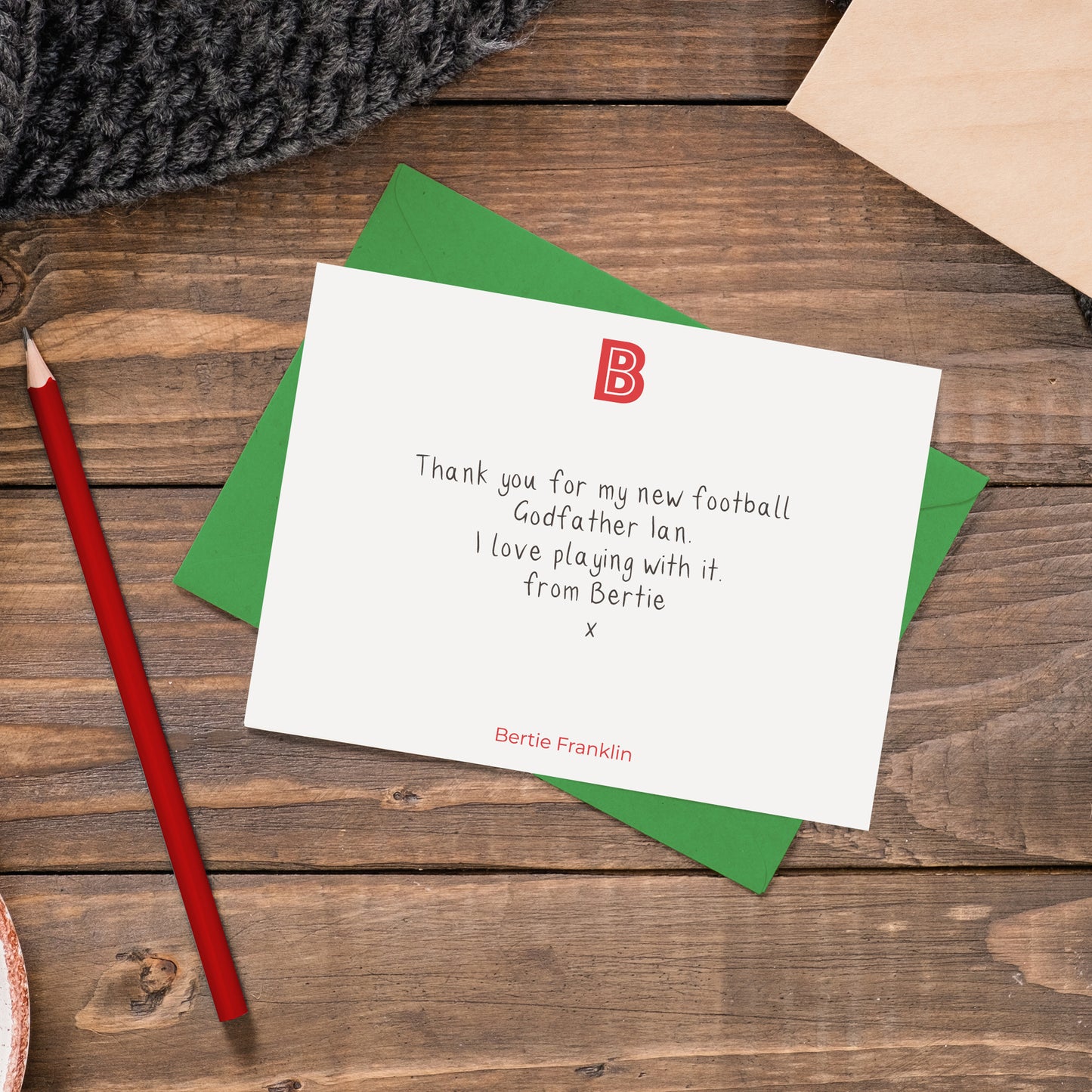 Monogram Note Cards for Children