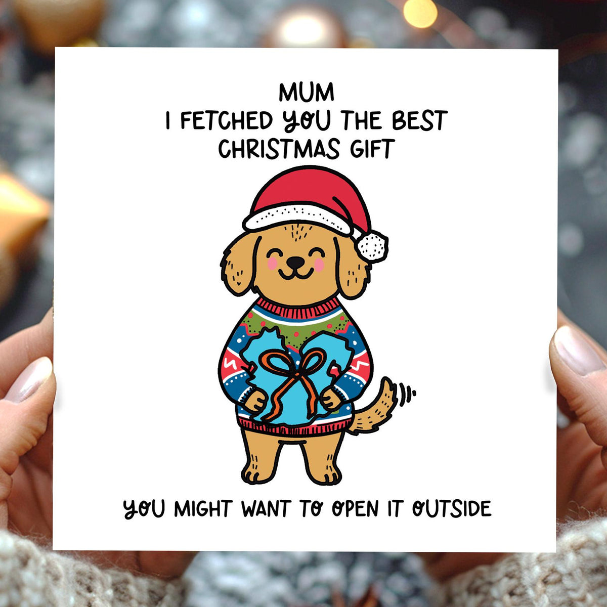 christmas card from the dog