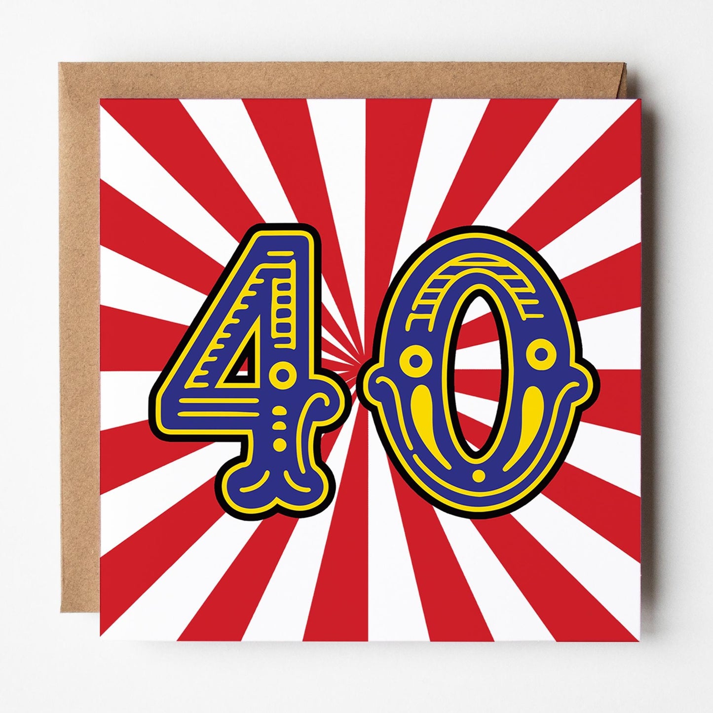 40th birthday card circus theme