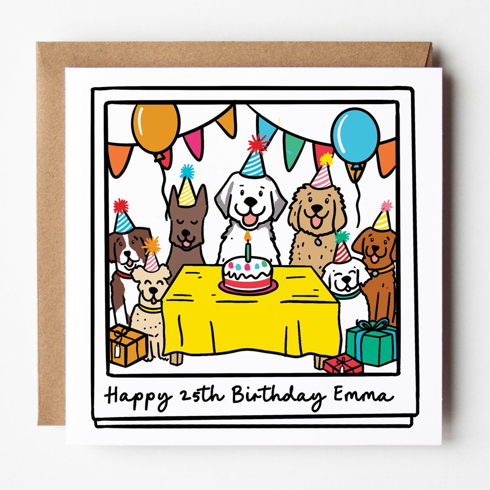 dog birthday party card, birthday card for dog lover