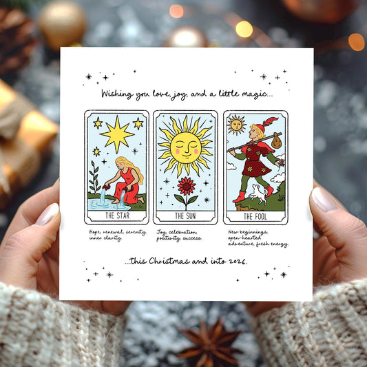 Christmas Tarot Card: sending festive warmth and positive wellbeing