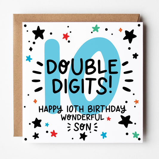 10th bithday card for son