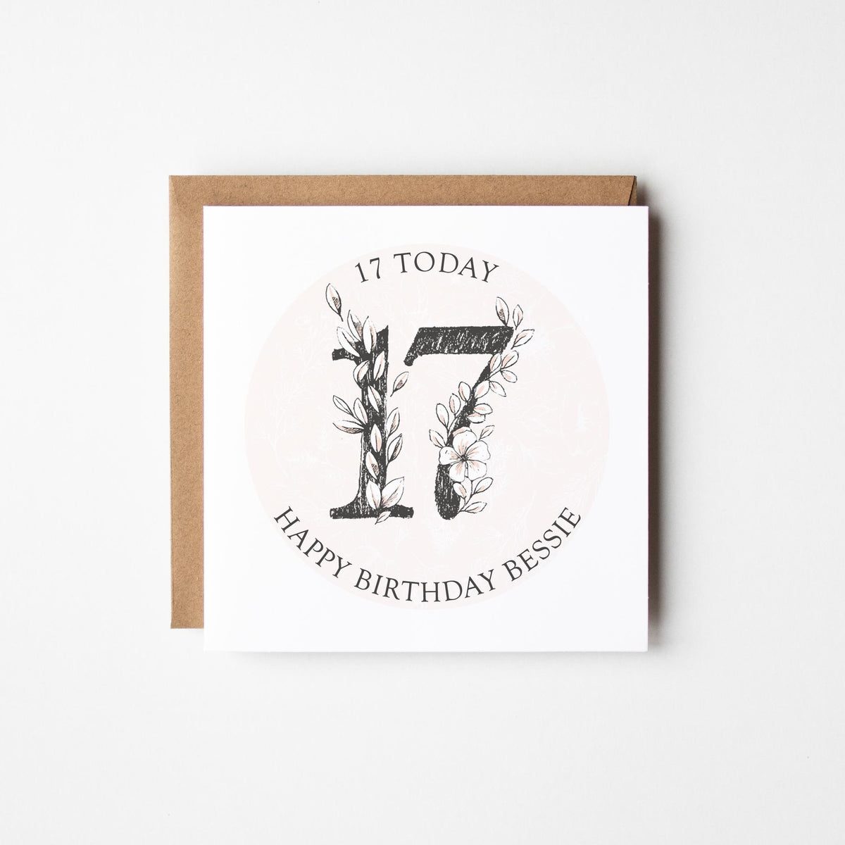 Personalised 17th Birthday Card • Birthday Number Card • Girl's Birthday Card •