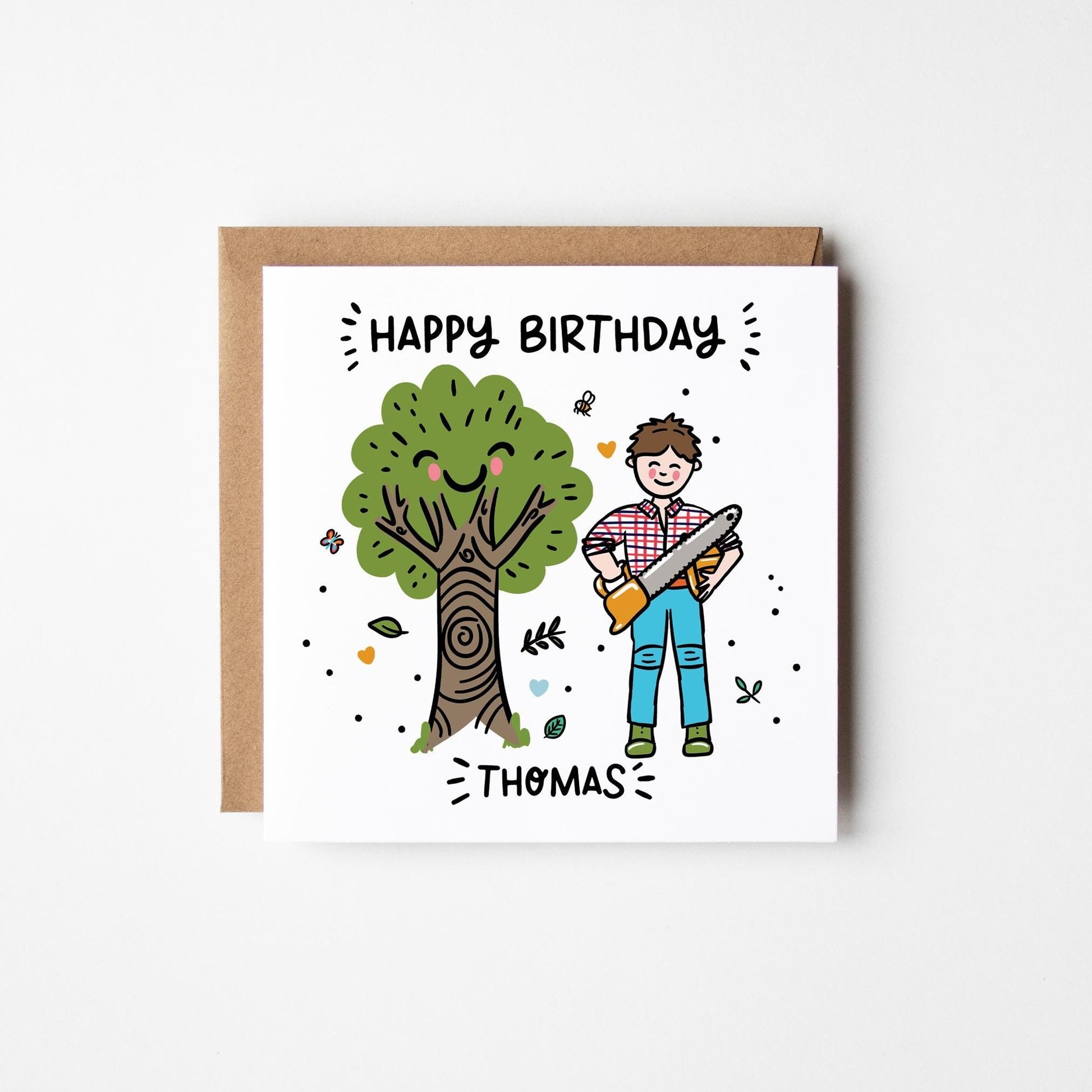 Happy Birthday Tree Surgeon's Card • Personalised Birthday Card for Arborist • Tree Surgeon Birthday Card For Him • Arboriculturalist's Card