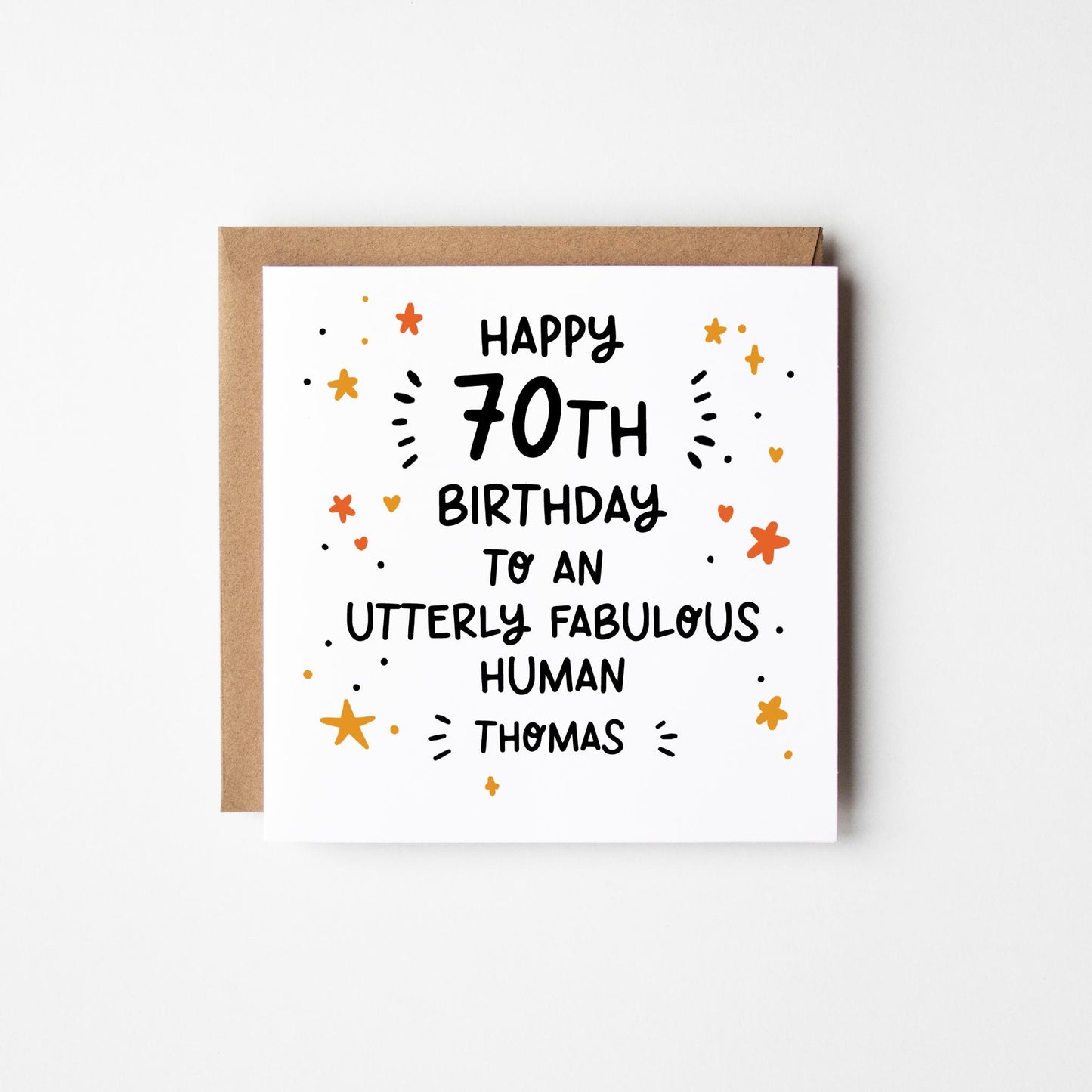 Utterly Fabulous X 70th Birthday Card • Personalised 70th Birthday Card • Personalised Birthday Card 70th Birthday •