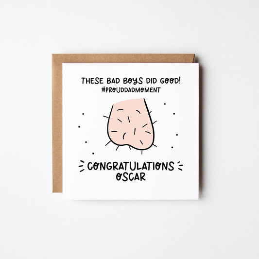 Funny So Proud Of You Card from Dad • Personalised Congratulations Card • Proud of You Balls Card • Proud Dad Moment Card