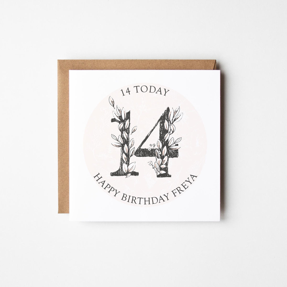 Personalised 14th Birthday Card • Birthday Number Card • Girl's Birthday Card •