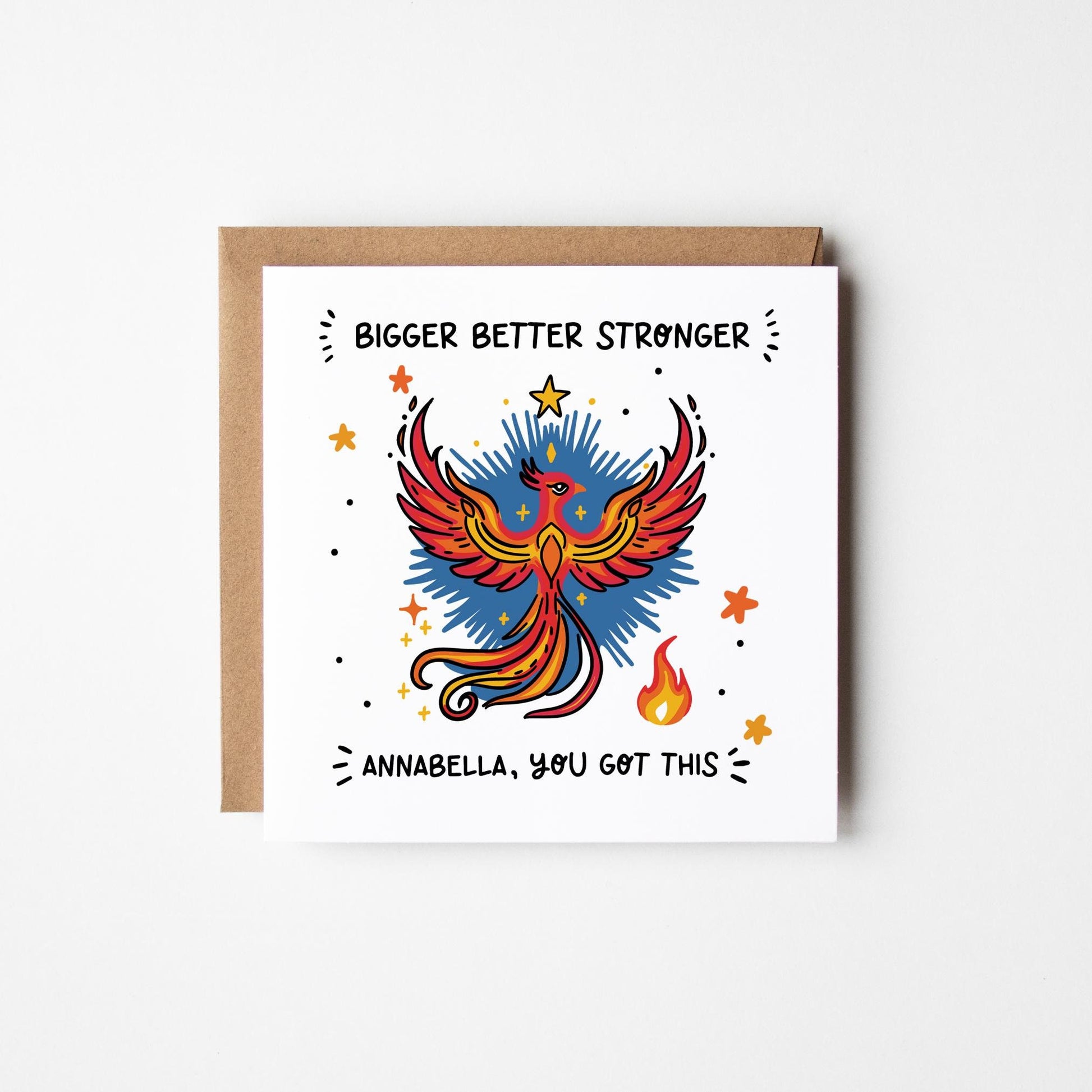You Got This Personalised Card with Pheonix • Personalised Thinking of You Card • Supportive Card • encouragement card