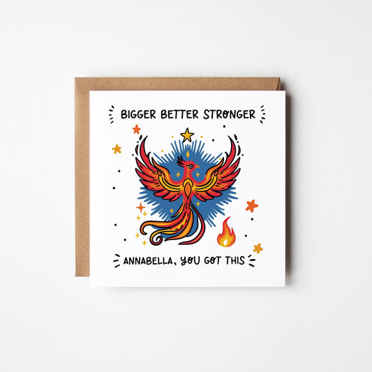 You Got This Personalised Card with Pheonix • Personalised Thinking of You Card • Supportive Card • encouragement card
