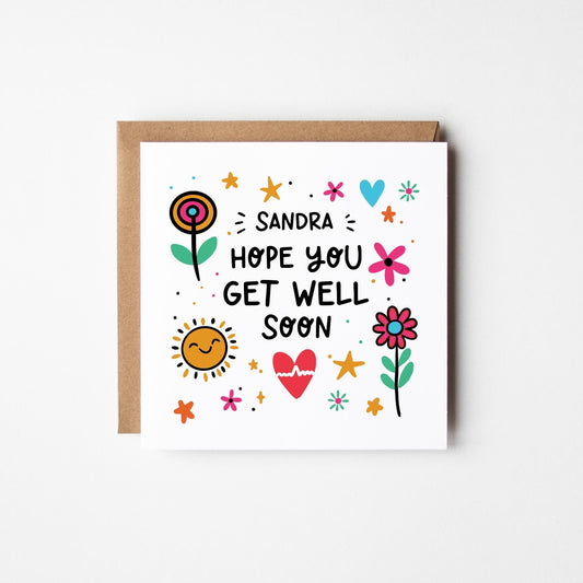 Personalised Gell Well Soon Card • Fell Better Soon Card  • Get Well Card •