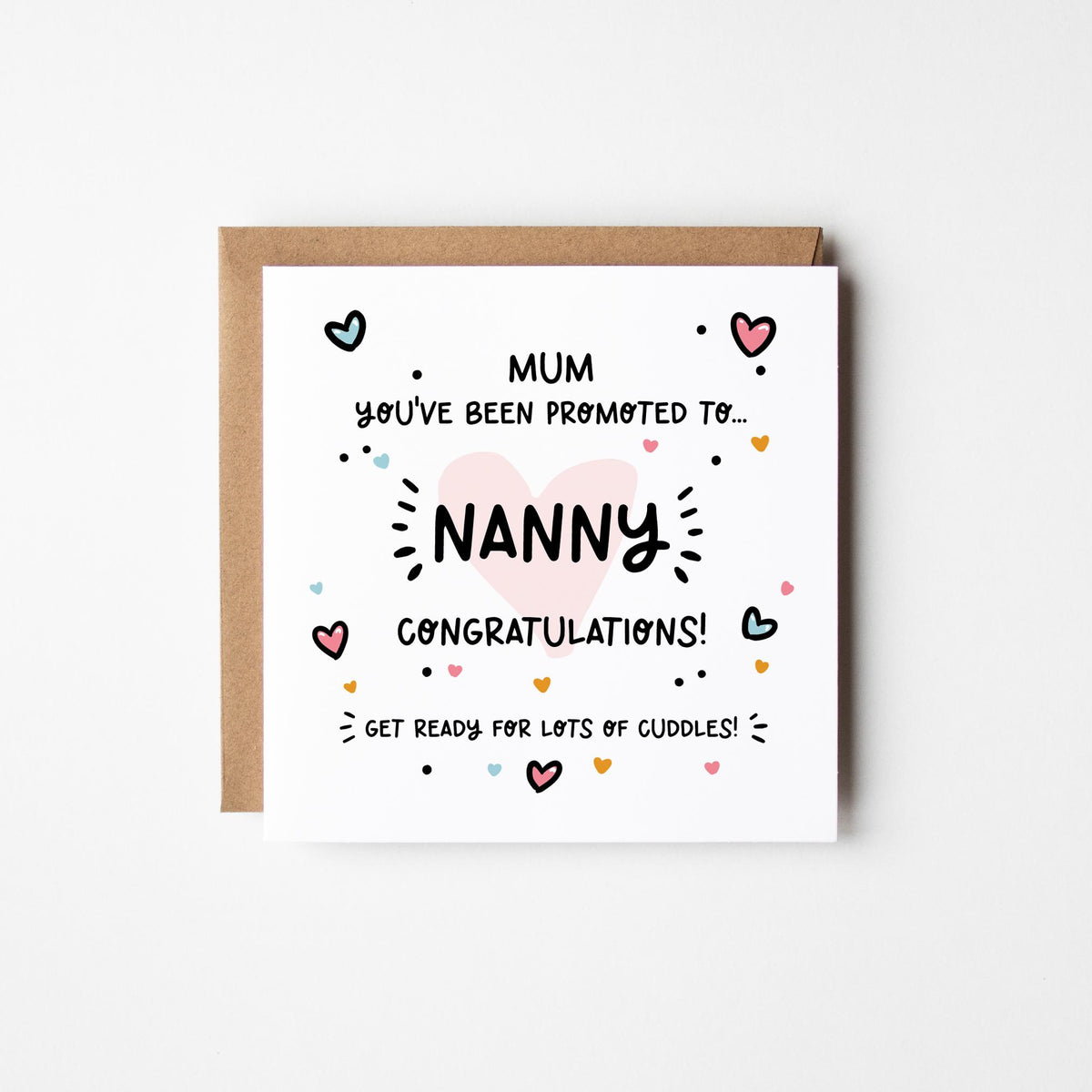 New Grandparent Card • You've Been Promoted To... Personalised New Grandma Nanny Granny Card • Congratulations New Grandparent Card