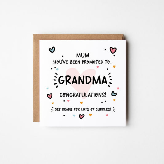 New Grandparent Card • You've Been Promoted To Personalised New Grandma Nanny Granny Card • Congratulations New Grandparent Card