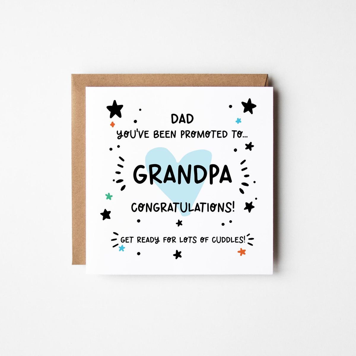 New Grandparent Card • You've Been Promoted To... Personalised New Grandpa Granddad Papa Card • Congratulations New Grandparent Card