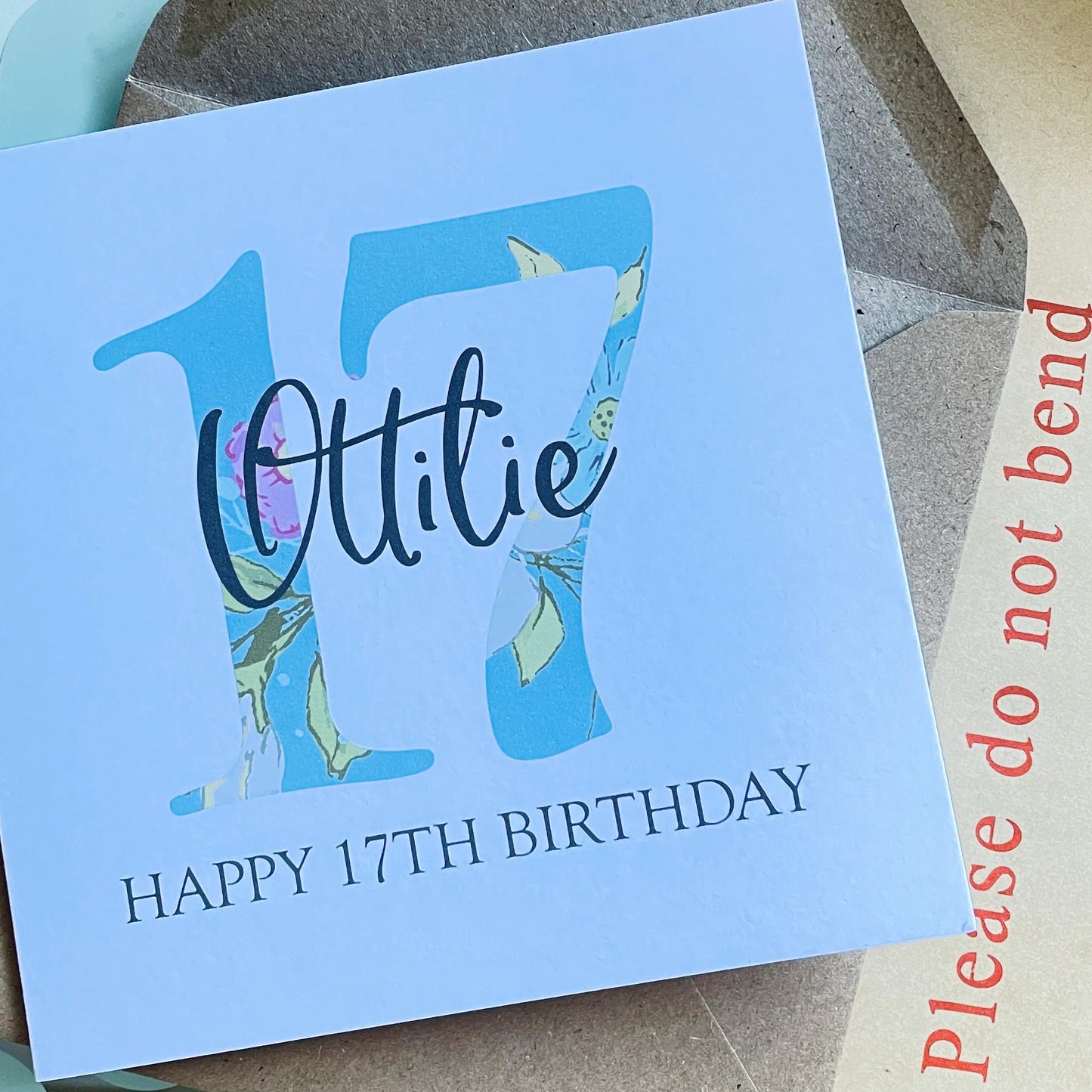 Personalised 17th Birthday Card • Girl's 17 Birthday Card • Girls 17th Birthday Card •